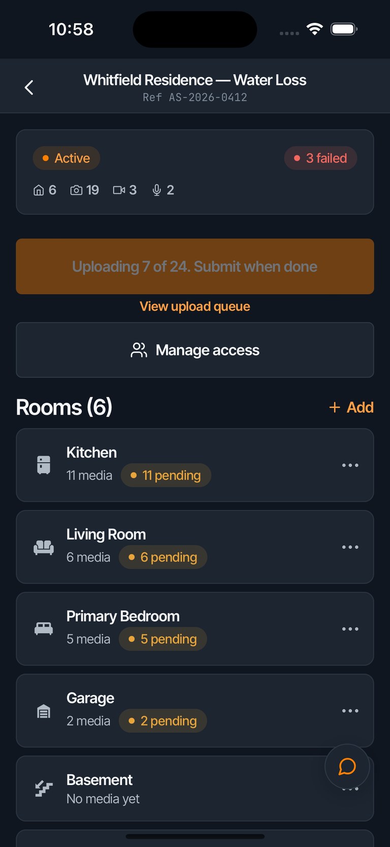 An assignment showing its upload state before submitting